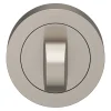 Rosace de fonction rond à visser à condamnation GoodHome Duod minimal effet nickel satin gris Ø50mm