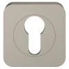 Rosace de fonction rond à visser GoodHome Duod effet nickel satin gris Ø52.5mm