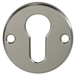 Rosace de fonction rond à visser GoodHome brillant argent Ø48mm