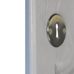 Rosace de fonction rond à visser à serrure GoodHome brillant argent Ø48mm