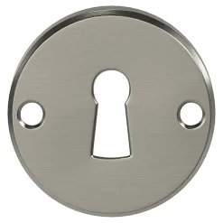Rosace de fonction rond à visser à serrure GoodHome brillant argent Ø48mm