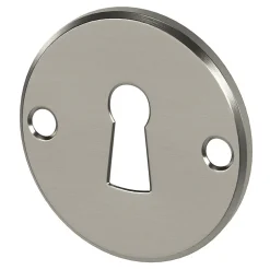 Rosace de fonction rond à visser à serrure GoodHome brillant argent Ø48mm