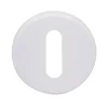 Rosace de fonction rond à visser à serrure Duod acier mat blanc Ø52mm