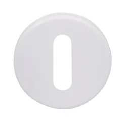 Rosace de fonction rond à visser à serrure Duod acier mat blanc Ø52mm