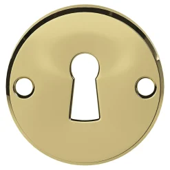 Rosace de fonction rond à visser à serrure GoodHome brillant or Ø48mm