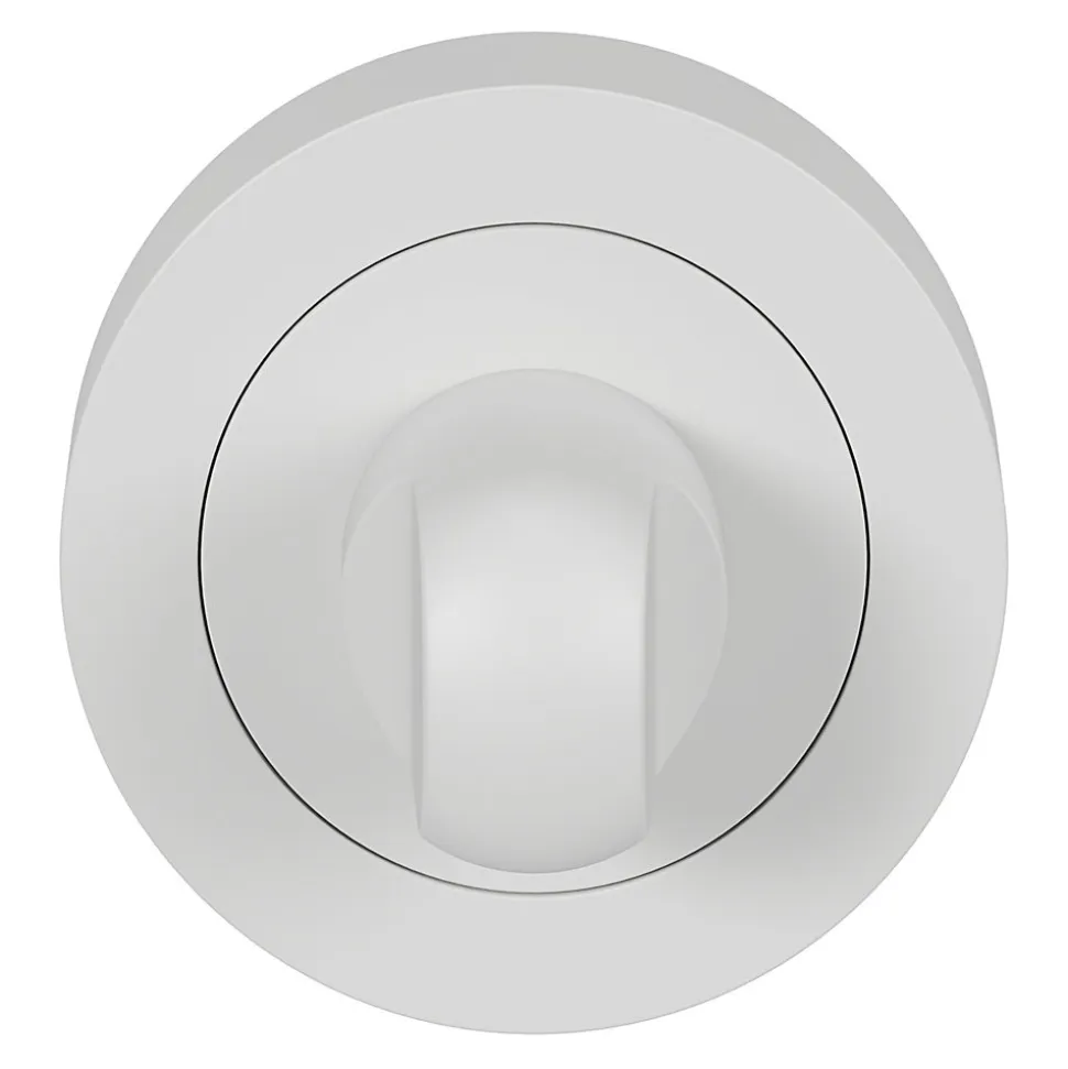 Rosace de fonction rond à visser à condamnation GoodHome Duod mat blanc Ø50mm