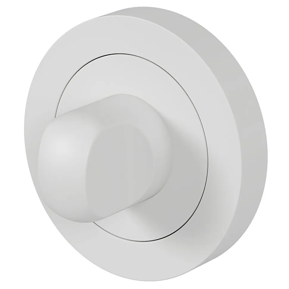 Rosace de fonction rond à visser à condamnation GoodHome Duod mat blanc Ø50mm