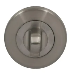 Rosace de fonction rond à visser à condamnation Duod acier effet nickel satin gris Ø52mm