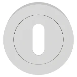 Rosace de fonction rond à visser à serrure GoodHome Duod mat blanc Ø50mm