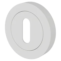 Rosace de fonction rond à visser à serrure GoodHome Duod mat blanc Ø50mm