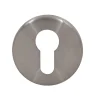 Rosace de fonction rond à visser Duod acier effet nickel satin gris Ø52mm