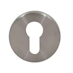 Rosace de fonction rond à visser Duod acier effet nickel satin gris Ø52mm