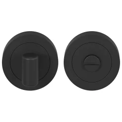 Rosace de fonction rond tube à visser à condamnation GoodHome Duod mat noir Ø50mm