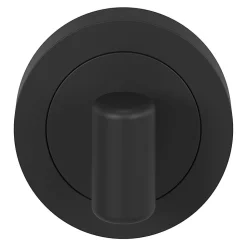 Rosace de fonction rond tube à visser à condamnation GoodHome Duod mat noir Ø50mm