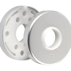 Rosace ronde argent - Bec de cane - Amsterdam, Cortina et Verona - La paire - Hoppe et cie
