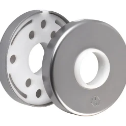 Rosace ronde aspect inox - Bec de cane - Cortina et Verona - La paire - Hoppe et cie