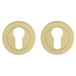 Rosaces de fonction rondes à visser, à serrure effet doré Ø50 mm GoodHome Duod
