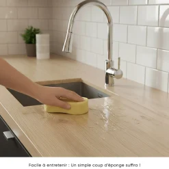 Rouleau adhésif bois chêne clair au mètre - Autocollants Revêtement Adhésif Cuisine Meubles Salle de bain - 60cmx3m