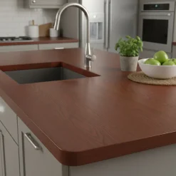 Rouleau adhésif bois noyer foncé au mètre - Autocollants Revêtement Adhésif Cuisine Meubles Salle de bain - 60cmx3m