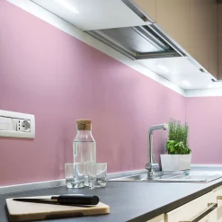 Rouleau adhésif décoratif Vinyle au Mètre - Sticker Lavable Imperméable Mur Cuisine Meubles - 60cmx3m - Rose poudre