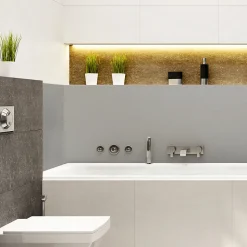 Rouleau adhésif décoratif Vinyle au Mètre - Sticker Lavable Imperméable Mur Cuisine Meubles - 60cmx5m - Gris clair