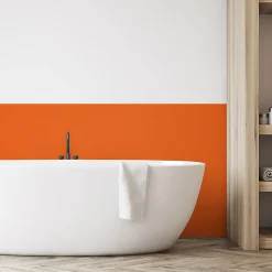 Rouleau adhésif décoratif Vinyle au Mètre - Sticker Lavable Imperméable Mur Cuisine Meubles - 60cmx1m - Orange