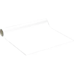 Rouleau adhésif décoratif Vinyle au Mètre - Sticker Lavable Imperméable Mur Cuisine Meubles - 60cmx1m - Blanc