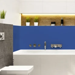 Rouleau adhésif décoratif Vinyle au Mètre - Sticker Lavable Imperméable Mur Cuisine Meubles - 60cmx1m - Bleu marine