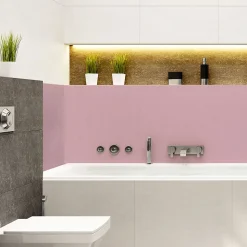 Rouleau adhésif décoratif Vinyle au Mètre - Sticker Lavable Imperméable Mur Cuisine Meubles - 60cmx8m - Rose poudre