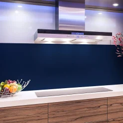 Rouleau adhésif décoratif Vinyle au Mètre - Sticker Lavable Imperméable Mur Cuisine Meubles - 60cmx1m - Bleu foncé