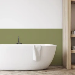 Rouleau adhésif décoratif Vinyle au Mètre - Sticker Lavable Imperméable Mur Cuisine Meubles - 60cmx1m - Vert olive
