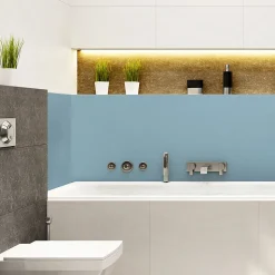 Rouleau adhésif décoratif Vinyle au Mètre - Sticker Lavable Imperméable Mur Cuisine Meubles - 60cmx1m - Bleu poudre