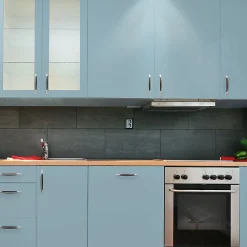 Rouleau adhésif Imperméable Vinyle au Mètre - Sticker Lavable Cuisine Meuble Armoire Porte - 60cmx2m - Bleu poudre