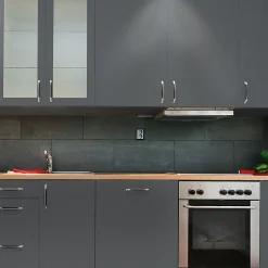 Rouleau adhésif Imperméable Vinyle au Mètre - Sticker Lavable Cuisine Meuble Armoire Porte - 60cmx3m - Gris foncé