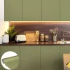 Rouleau adhésif Imperméable Vinyle au Mètre - Sticker Lavable Cuisine Meuble Armoire Porte - 60cmx1m - Vert olive