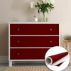 Rouleau adhésif Imperméable Vinyle au Mètre - Sticker Lavable Cuisine Meuble Armoire Porte - 60cmx2m - Bordeaux