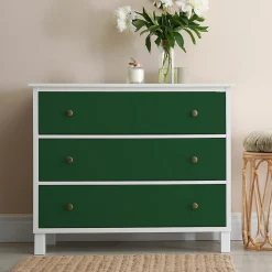 Rouleau adhésif Imperméable Vinyle au Mètre - Sticker Lavable Cuisine Meuble Armoire Porte - 60cmx1m - Vert foncé