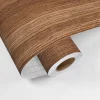 Rouleau revêtement adhésif vinyle au mètre - Sticker lavable Cuisine Meuble Armoire Porte - BOIS CHOCOLAT - 60x100cm