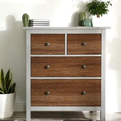 Rouleau revêtement adhésif vinyle au mètre - Sticker lavable Cuisine Meuble Armoire Porte - BOIS CHOCOLAT - 60x100cm