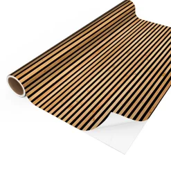 Rouleau revêtement adhésif vinyle au mètre - Sticker mural tête de lit - LATTES DE BOIS CONTEMPORAINES - 120x160cm