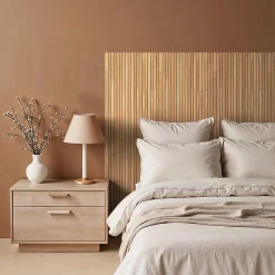 Rouleau revêtement adhésif vinyle au mètre - Sticker mural tête de lit - BOIS SCANDINAVE - 120x160cm