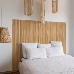 Rouleau revêtement adhésif vinyle au mètre - Sticker mural tête de lit - BOIS SCANDINAVE - 120x160cm