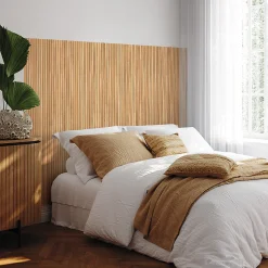 Rouleau revêtement adhésif vinyle au mètre - Sticker mural tête de lit - BOIS SCANDINAVE - 120x160cm
