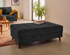 Rune - pouf en velours texturé - Lisa Design