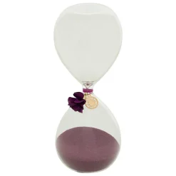 Sablier Belli H.20cm verre assorti- Marron- Atmosphera