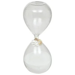 Sablier en verre Floral H20cm - Rose- Atmosphera