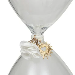 Sablier en verre Floral H20cm - Rose- Atmosphera