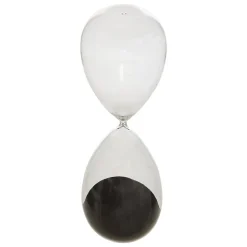 Sablier Mani H.45cm verre assorti- Noir- Atmosphera