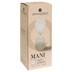 Sablier Mani H.45cm verre assorti- Noir- Atmosphera