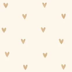 Sanders & Sanders papier peint coeurs beige et or - 53 cm x 10.05 m - 935268